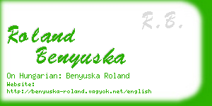 roland benyuska business card